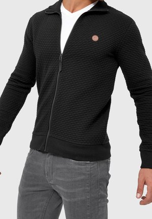 Sweater met rits - black