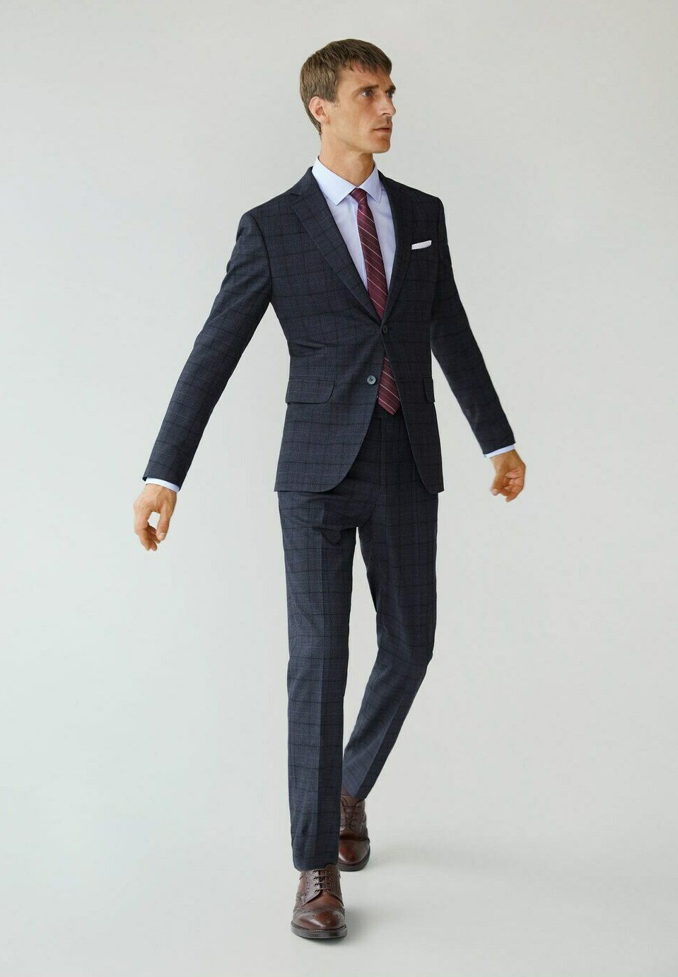 Mango BRASILIEN SLIM FIT - Chino - porselensblå/blu scuro screziato -  Zalando.it