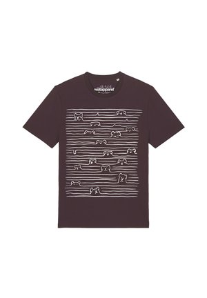 watapparel, UNISEX - T-Shirt print - red brown