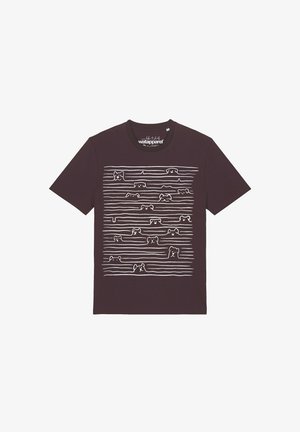 watapparel, UNISEX - T-shirt print - red brown