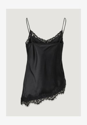 JDY, JDYFIFI S/L ASYM LACE SINGLET WVN NOOS 15379243 - Débardeur - black