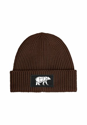 MIT PATCH BÄR LINEART POLYGON NATUR - Beanie - braun
