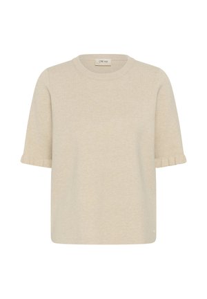 Cream, CRDELA KNIT PULLOVER - T-Shirt print - oatmeal melange