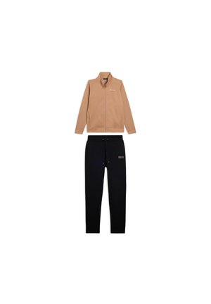 REGULAR FIT TRACKSUIT WITH TURTLENECK AND RHINESTONE DETAILS - Tuta - beige