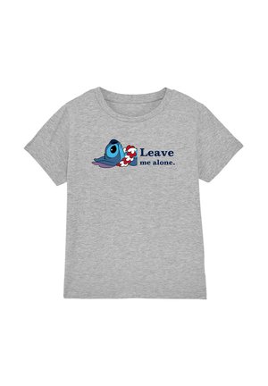 Disney LILO AND STITCH LEAVE ME ALONE - Print T-shirt - mottled grey