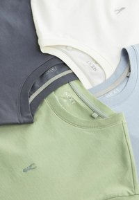 Next 4 PACK REGULAR - T-shirts basic - blue sage white charcoal