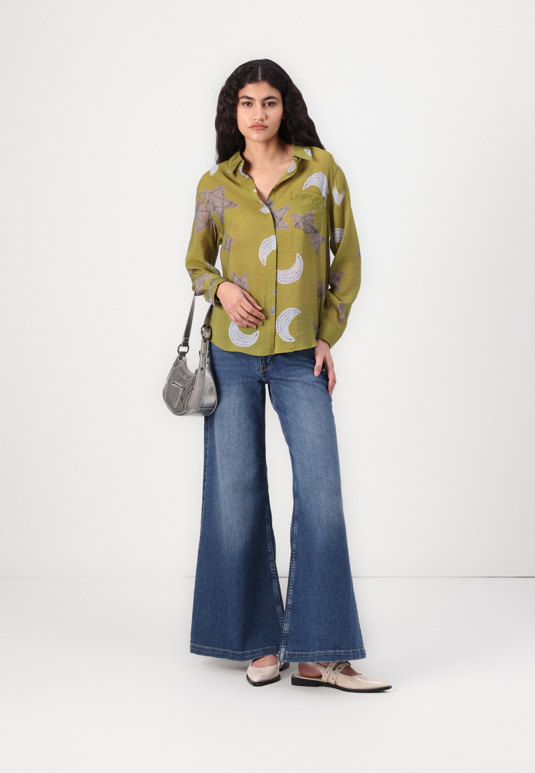 売れ筋商品|||パルフォイス シャツ レディース トップス SHIRT LENNON  - Button-down blouse - lime PARFOIS SHIRT LENNON - Button-down blouse - lime/green - Zalando