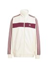 BLOCKED - Sweat zippé - cream white maroon