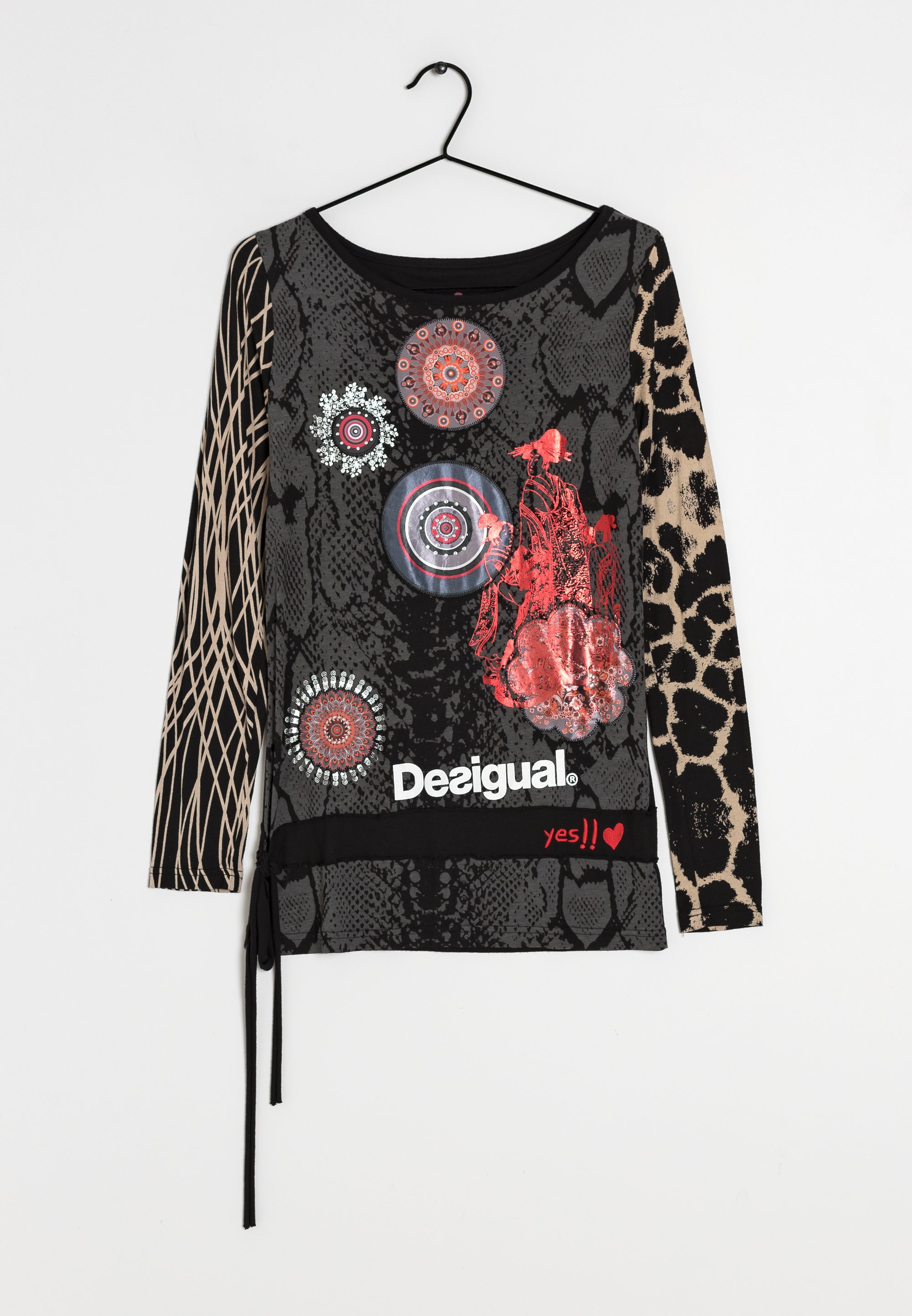 Maglietta A Maniche Lunghe Desigual Per Donna - Blouse Con Stampa Colorata, Stile Vivace E Confortevole
