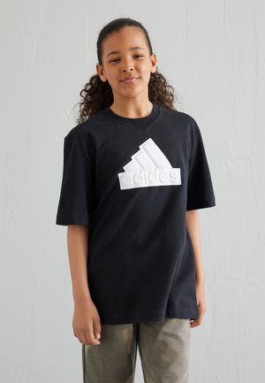 LOGO - T-shirt imprimé - black/white