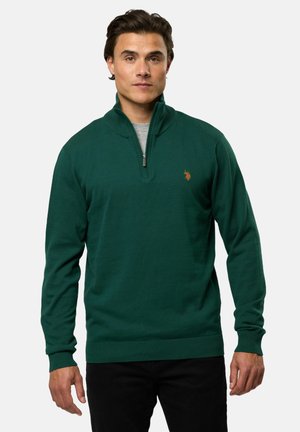 U.S. Polo Assn. BRISON HALF ZIP - Pulóver - rain forest
