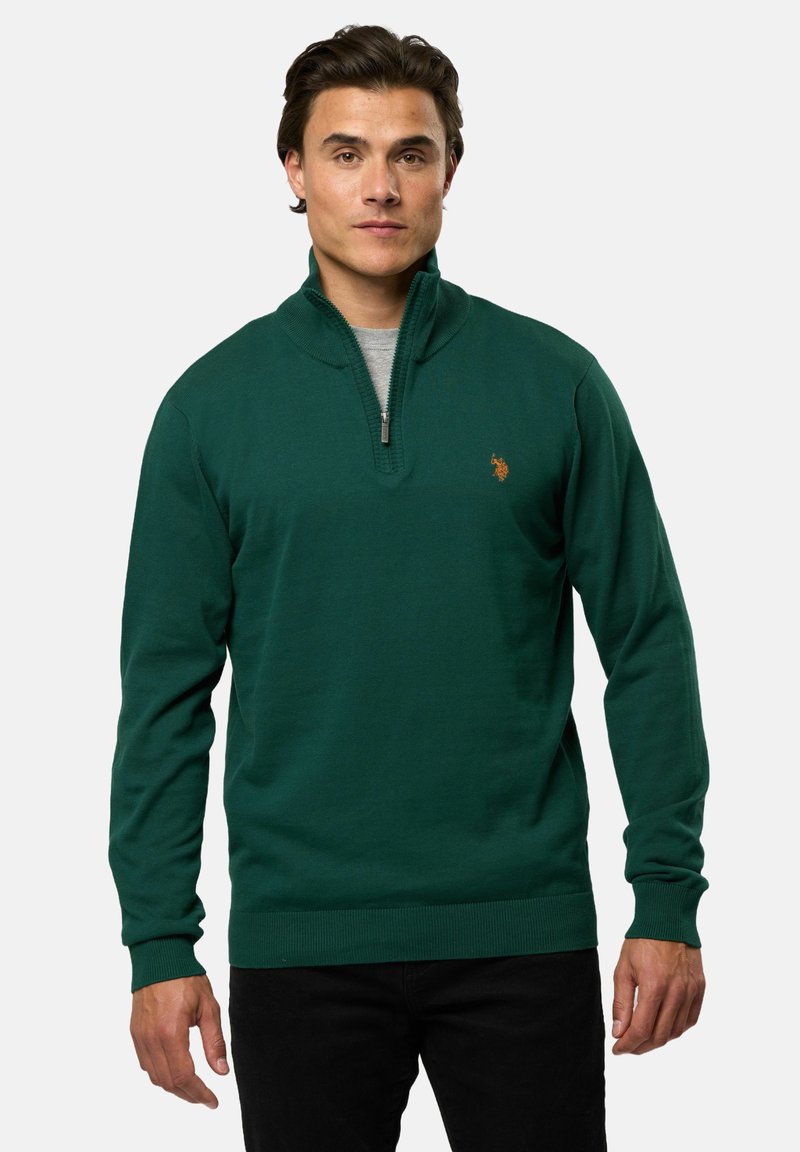U.S. Polo Assn. BRISON HALF ZIP - Džemperis - rain forest