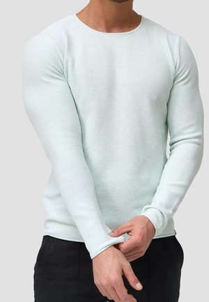 Strickpullover - metallic blue
