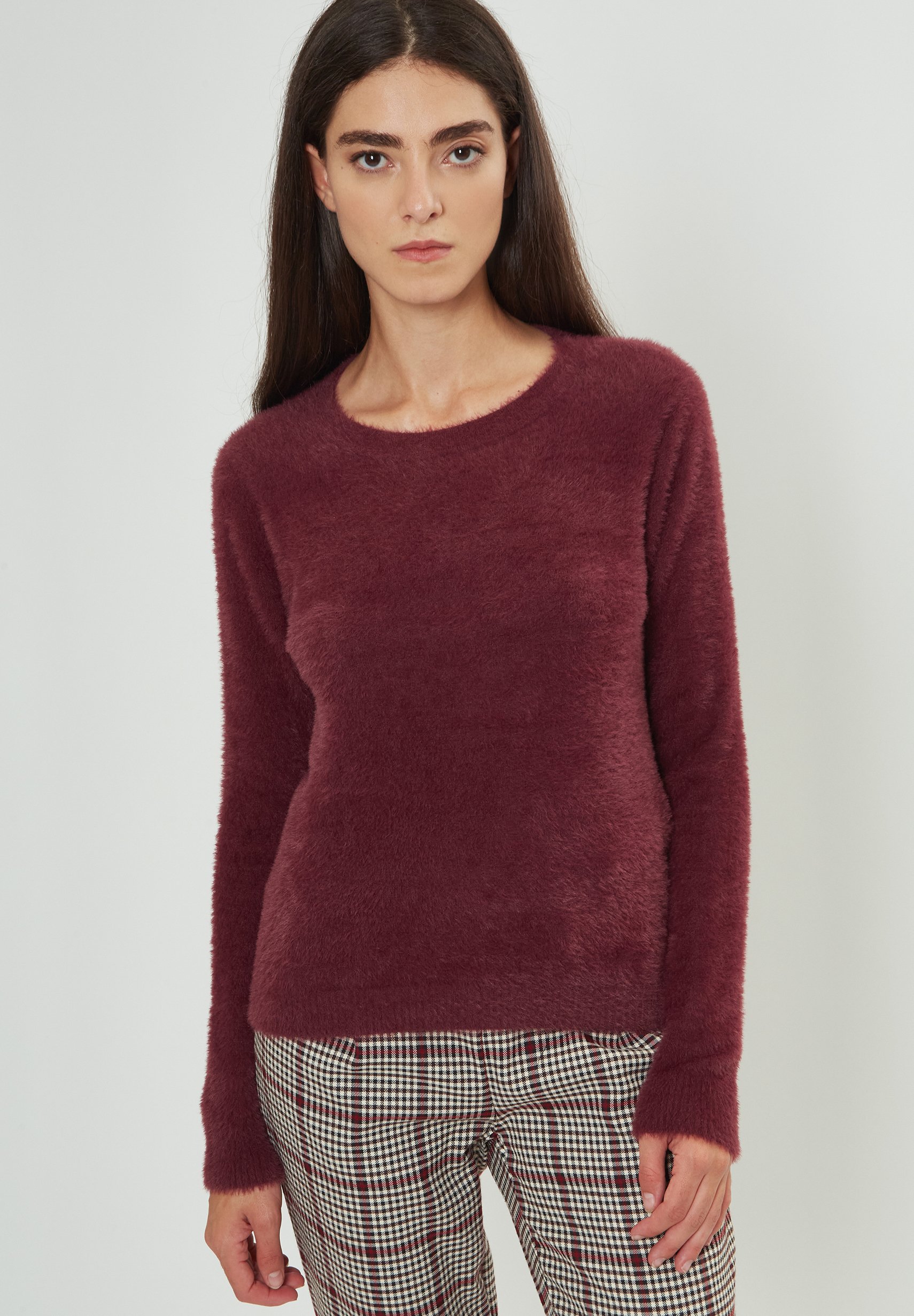 INFLUENCER FLUFFY - Trui - plum/(rood)paars - Zalando.nl