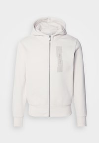 HORIZONTAL LOGO ZIP THRU HOODIE - Φούτερ με φερμουάρ - silver birch
