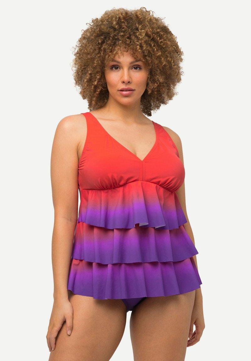 Ulla Popken TANKINI SET TOP AND SLIP - Bikini - purple - Zalando