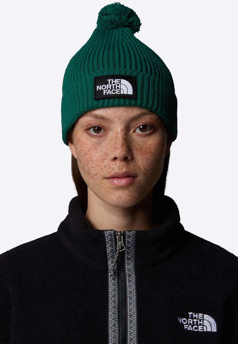 The North Face TNF LOGO BOX Beanie evergreen/dark green Zalando