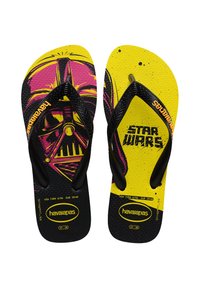 Havaianas HAVAIANAS FLIP FLOP STAR WARSPOP - Infradito da bagno - black pop yellow