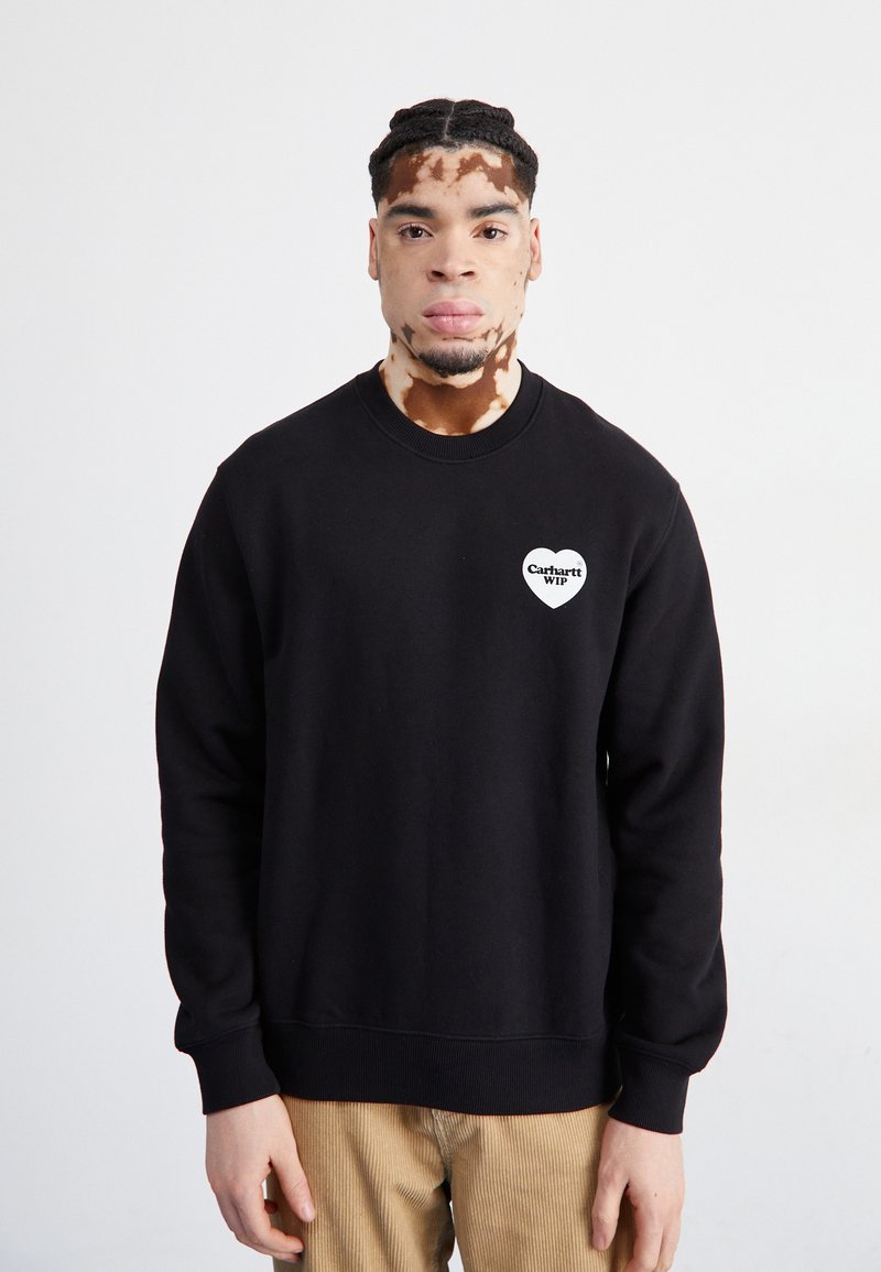 Carhartt WIP HEART BANDANA Sweatshirt black/white stone washed