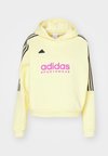 TIRO CUT 3 STRIPES HOODIE - Mikina s kapucňou - almost yellow melange/legend ink