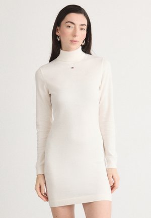 TURTLENECK SWEATER DRESS - Rochie tricotată - ancient white