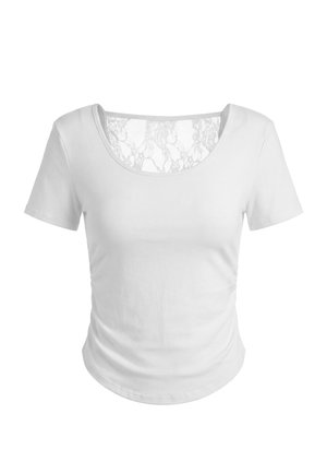 faina, T-shirt con stampa - white
