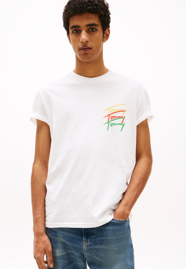 REG TWISTED SIGNTR EXT - Print T-shirt - ecru