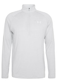 TECH ZIP - Top s dlouhým rukávem - halo gray/white