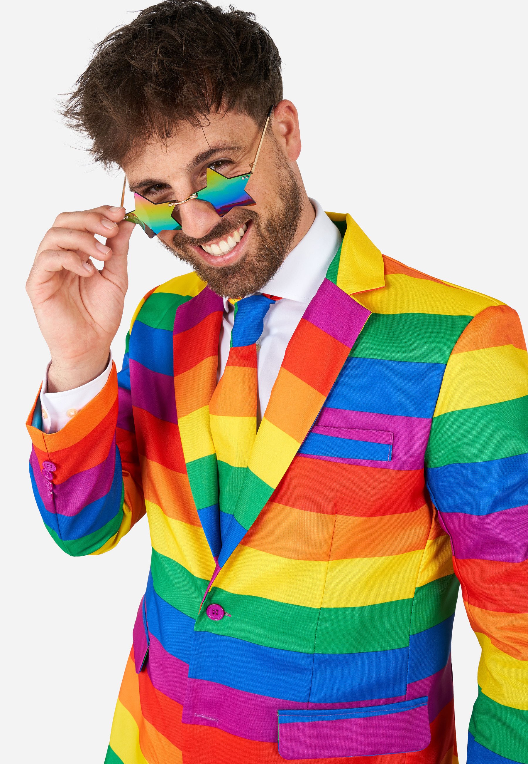 Ombre Rainbow Childs Tights Fancy Dress Costume