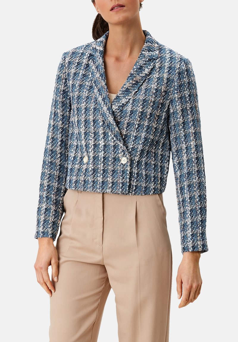 Damen Leichte Jacken | s.Oliver BLACK LABEL Blazer light blue check/hellblau - LW34498 Damen Leichte Jacken | s.Oliver BLACK LABEL Blazer light blue check/hellblau - LW34498