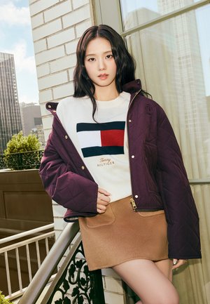 Tommy Hilfiger, GOLD-TONE BUTTON WOOL BLEND MINI SKIRT - Минипола - hickory