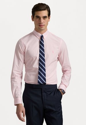 SLIM FIT GINGHAM STRETCH POPLIN SHIRT - Button down-skjorte - carmel pink/white