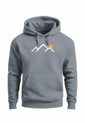 MINIMAL MIT BERGMOTIV - Kapuzenpullover - convoy grey