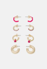 Pieces PCPINKIS 4-PACK EARRINGS - Brincos - gold-coloured