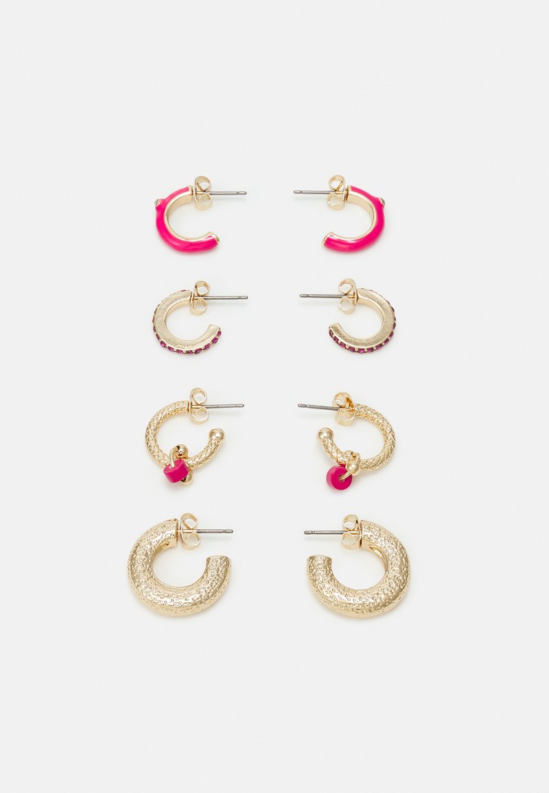 Pieces PCPINKIS 4-PACK EARRINGS - Brincos - gold-coloured