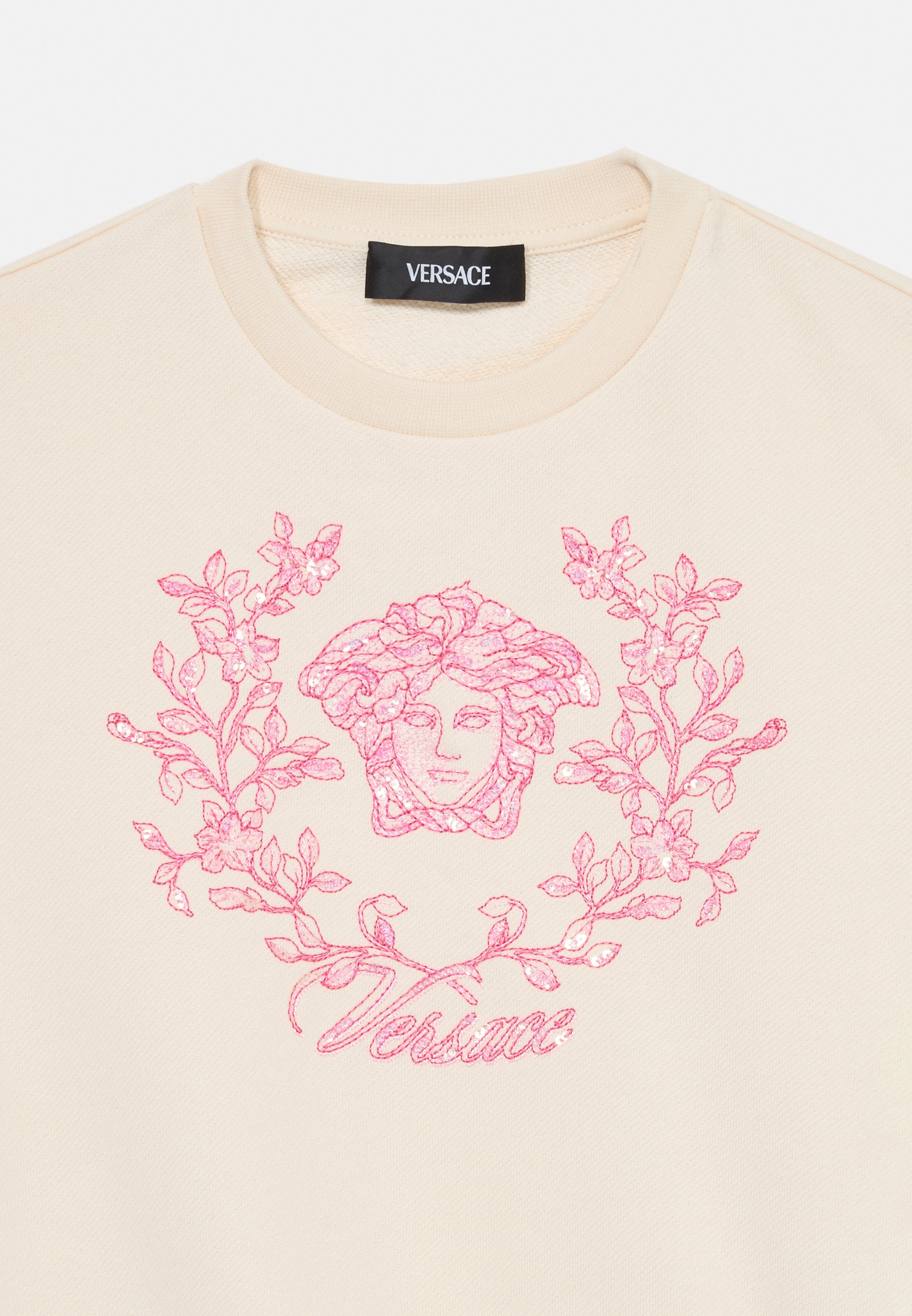 Versace MEDUSA CREST EMBROIDERY - Sweatshirt - ivory/multi