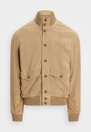 Polo Ralph Lauren SUEDE JACKET - Bomber tipa jaka - vintage khaki