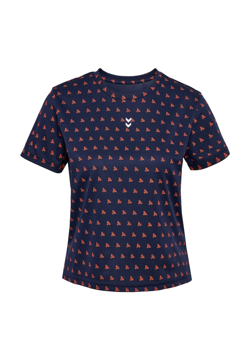 Hummel T-shirt print blauw