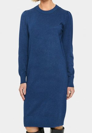 Etui-jurk - mottled dark blue