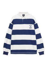 STRIPED WITH CYCLIST EMBROIDERY - Polo - dark blue