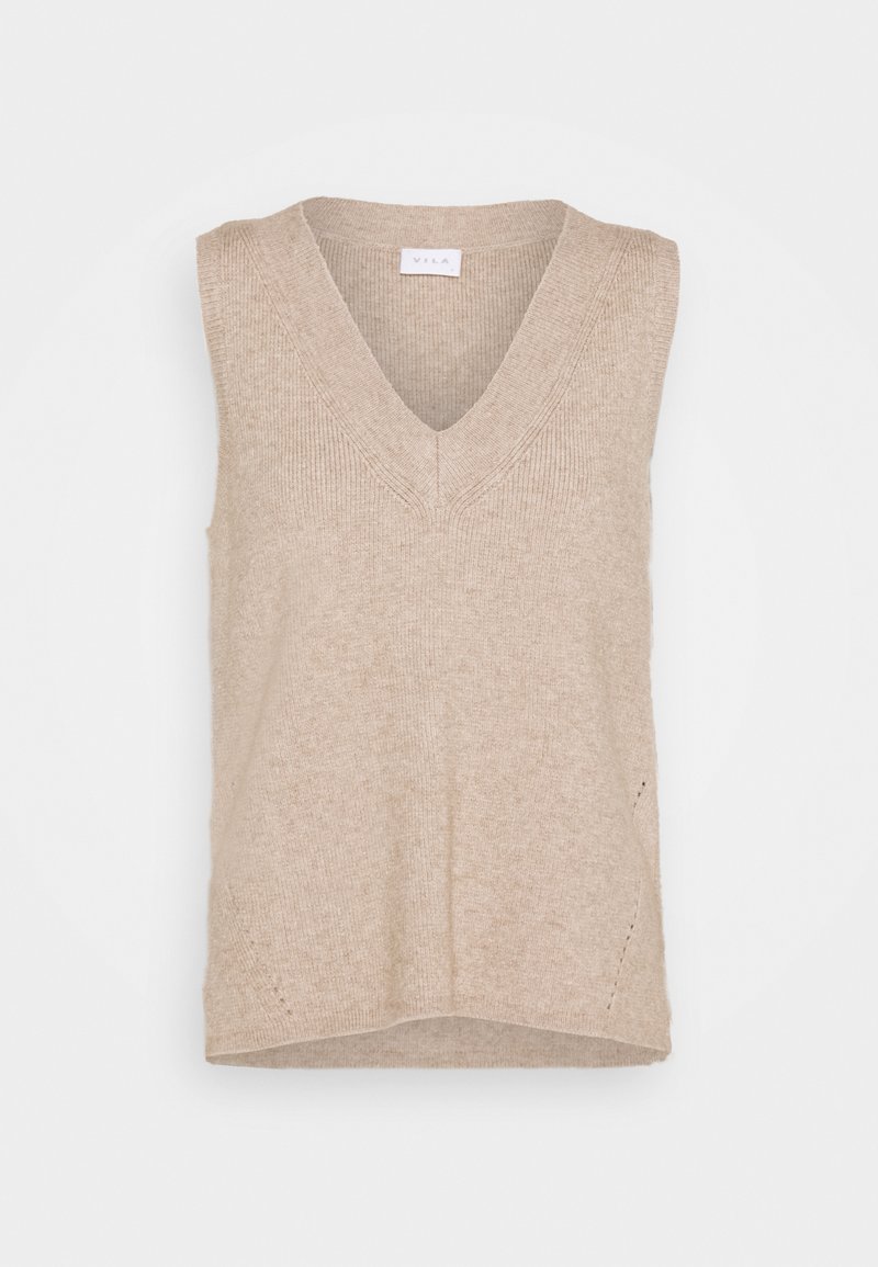 Damen Strickjacken | Vila VIRIL V-NECK VEST Strickpullover natural melange/beige - MU73447 Damen Strickjacken | Vila VIRIL V-NECK VEST Strickpullover natural melange/beige - MU73447