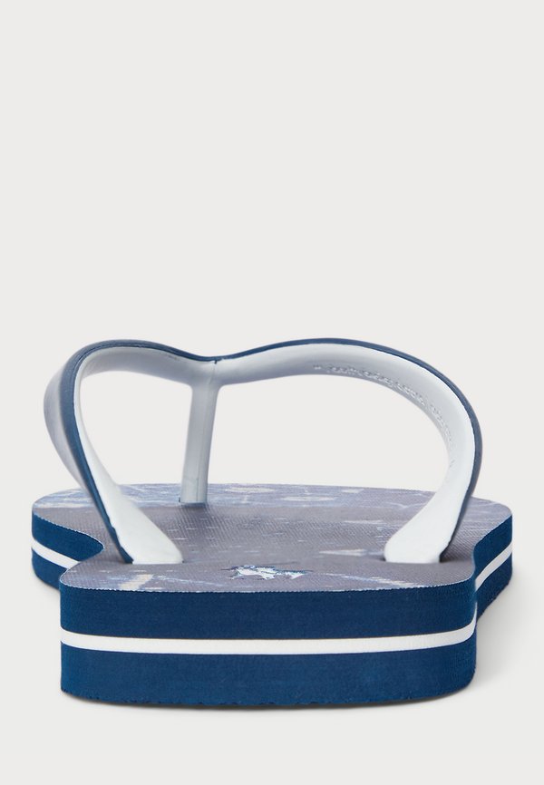 BOLT PRINT UNISEX - Pool slides - indigo shibori patchwork2