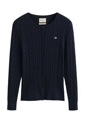 GANT, CABLE CARDIGAN - Cardigan - evening blue