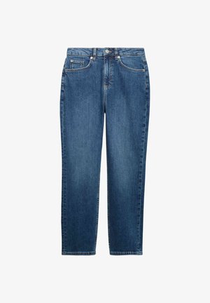 Marks & Spencer, HIGH WAISTED CROPPED - Jeans Slim Fit - medium indigo