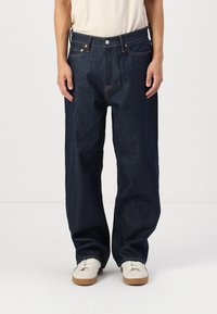 Abercrombie & Fitch BAGGY RAW  - Blugi largi - blue denim