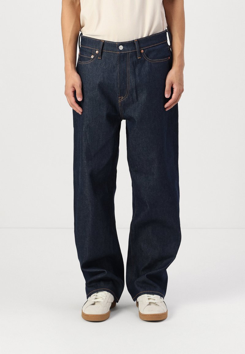 Abercrombie & Fitch BAGGY RAW  - Blugi largi - blue denim