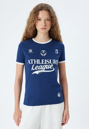 Koton COLLEGE - T-shirt med print - dark blue