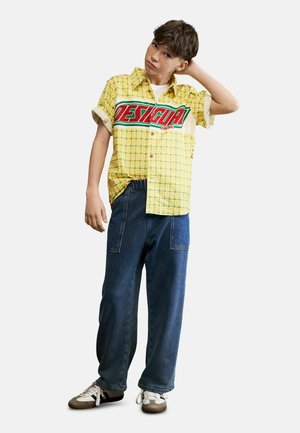 Desigual, CHECKED SHIRT WITH LOGO - Majica - yellow