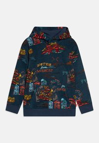 Scotch & Soda RELAXED FIT ALLOVER PRINTED HOODIE - Sweatshirt - dark blue