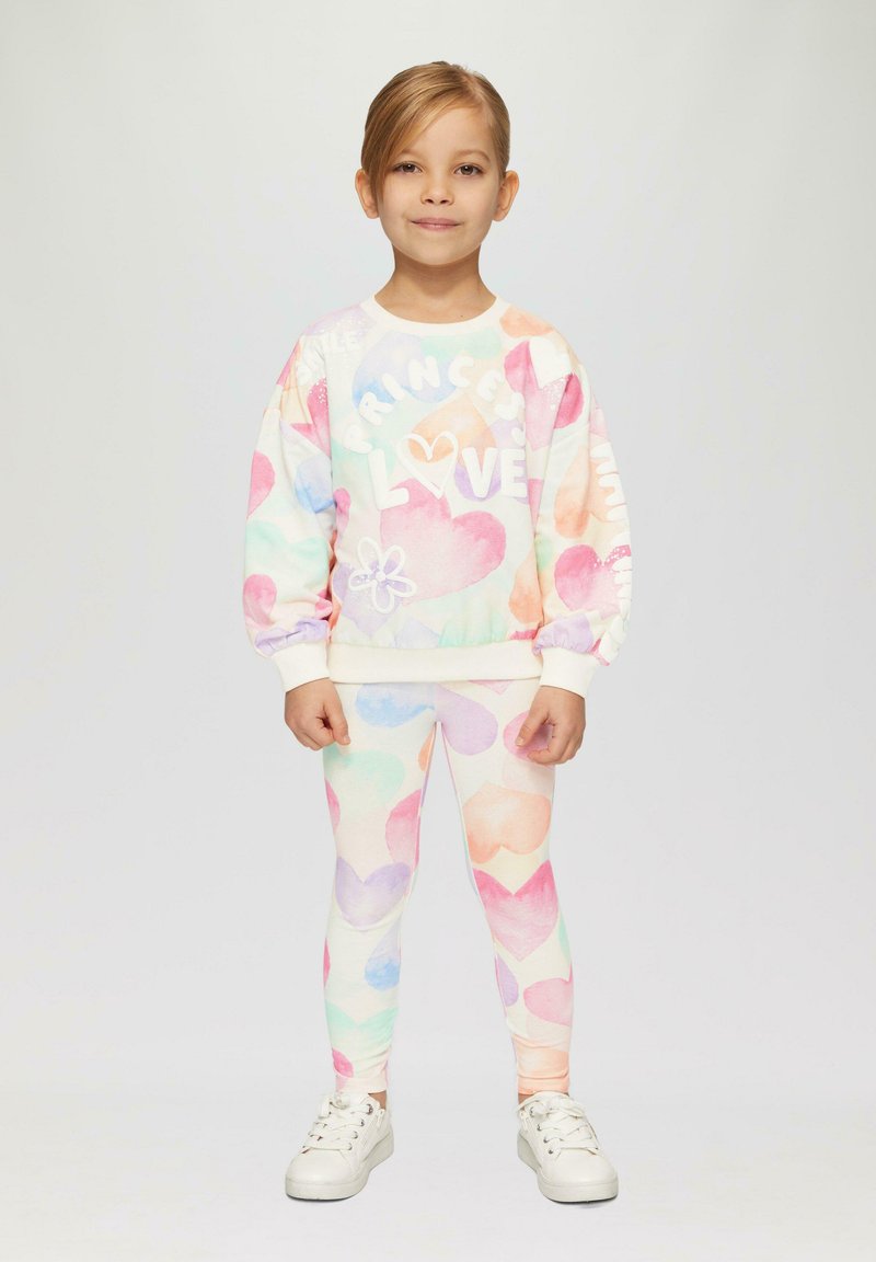 s.Oliver MIT ALL-OVER - Sweater - wollweiß